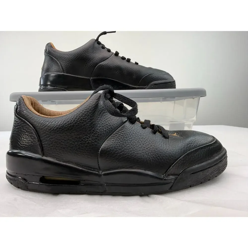 Jordan Vintage Black Leather Low Top Sneakers Men’s Size 8 Jumpman Lace Up Shoes